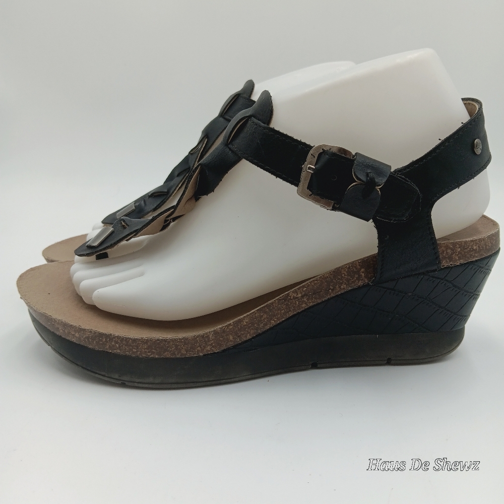 Corky’s Hipster Braided Thong Wedge Heel Sandals Size 8